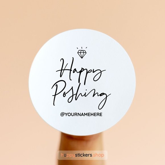 Happy Poshing Stickers & Labels with your custom text or name. - Picture 14 of 17